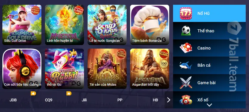 7Ball - 73one | Link vào nhà cái 7Ball casino chính thống 12 Kho game đa dạng