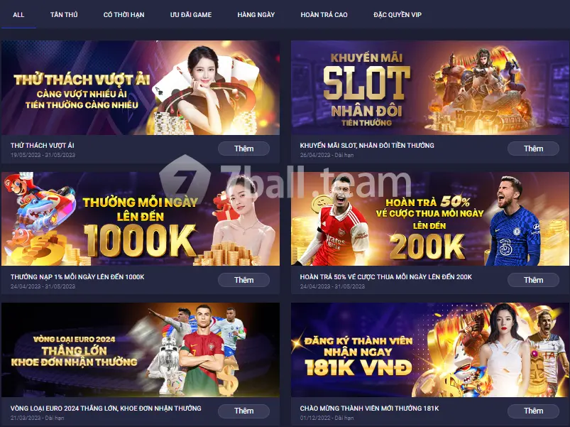 7Ball - 73one | Link vào nhà cái 7Ball casino chính thống 13 Khuyến mãi 7ball-73one
