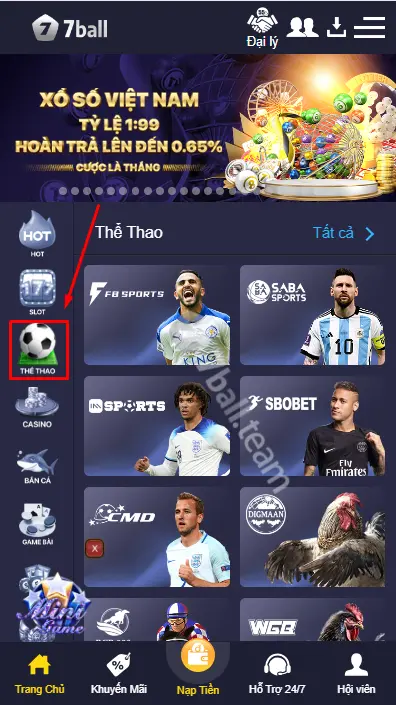 7Ball Thể Thao - Hướng Dẫn Cách Cá Cược Thể Thao Tại 73one 7 Lợi ích khi tham gia sảnh thể thao 7ball